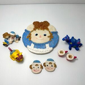 Vintage Raggedy Ann Miniature Tea Set Popular Imports Full 10 Piece Set 1997